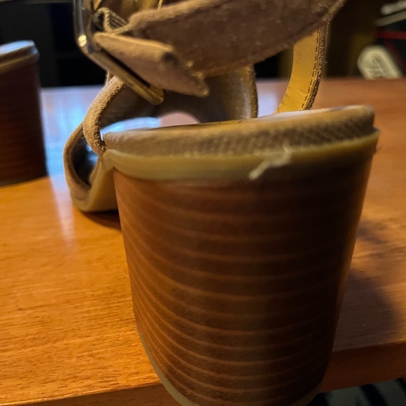 New Franco Sarto Harlet suede toeless heel sandals - Picture 2 of 5